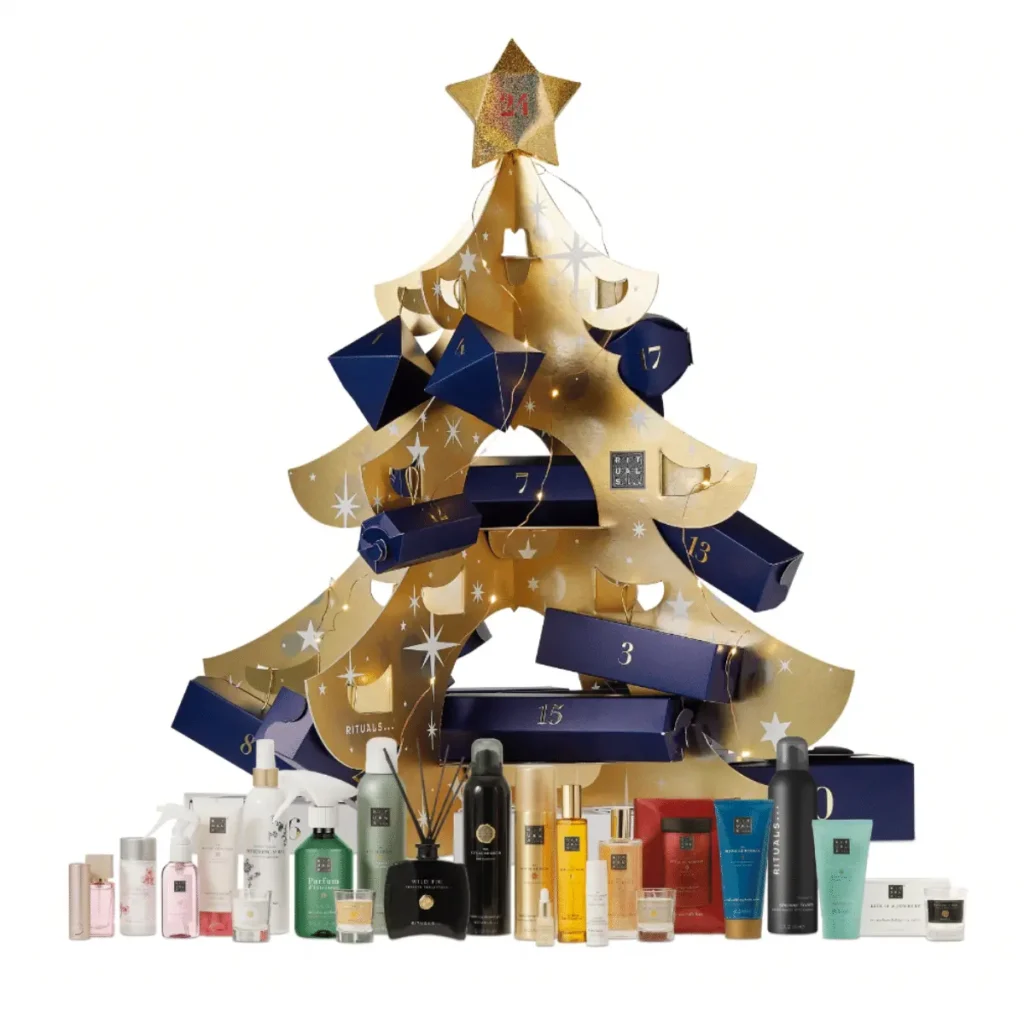 The Rituals Premium Adventskalender 2022 - 3D Goldener Weihnachtsbaum